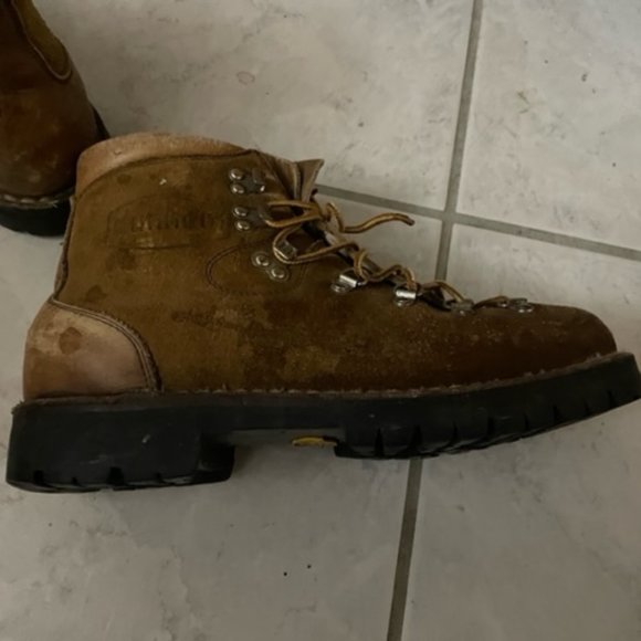 Dunham Shoes Vtg Dunham Hiking Boots Women 9 Men 8 Brown Suede